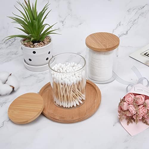 BKYFPQ 2 Pack Glass Qtip Holder Dispenser - Image 2