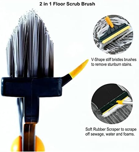 2 in 1 Cleaning Scrub Brush Grout Brush Scrape Floor Scrub Brush - Image 2