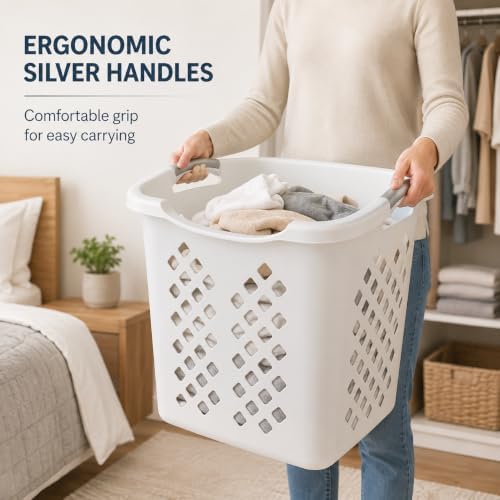 Laundry Basket 2 Pack 2 Bushel Plastic - Image 6