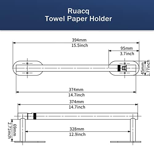 RUACQ Paper Towel Holder Under Cabinet, Stainless Steel - Image 6