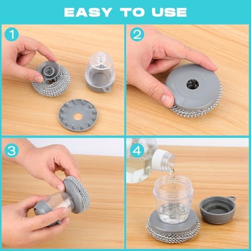 Comfort Grip Soap Dispensing Kitchen Scrub, 2026 Soap Dispenser Cleaning - Image 7