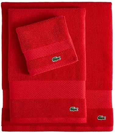 Lacoste Heritage 100% Supima Cotton Wash Cloth 13" x 13", Formula 1 | Highly - Image 4