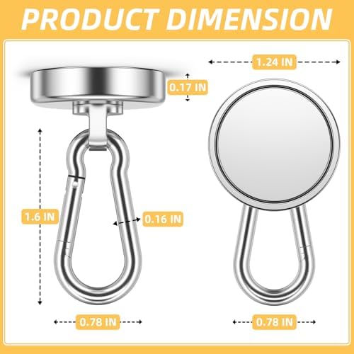 FINDMAG 100 LBS Strong Magnetic Hooks, Heavy Duty Magnetic Hooks, 4 Pack - Image 6