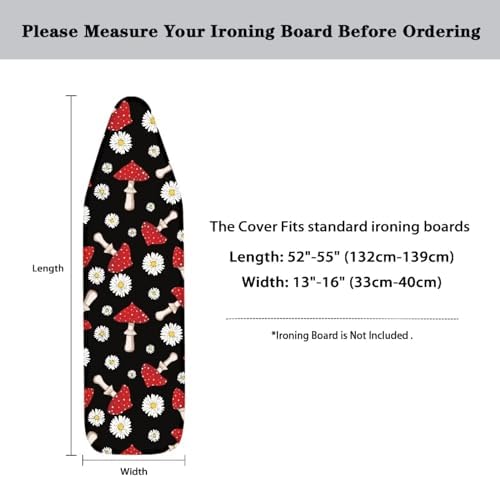 GLENLCWE Red Mushroom Daisy Ironing Board Cover - Image 5