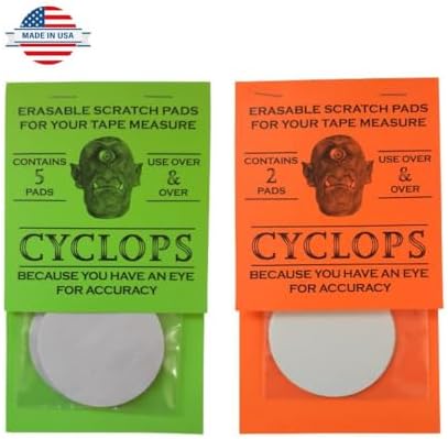 CYCLOPS Erasable Scratch Pad for Tape Measure, Peel & Stick, Jobsite Tough - Image 3