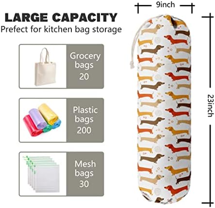 Dog Pattern Grocery Bags Holder Organizer - Image 2