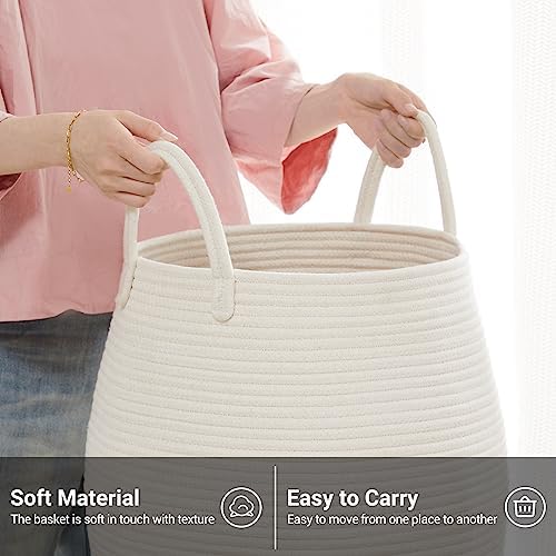 Large Laundry Hamper Basket 65L Woven Blanket Basket - Image 5