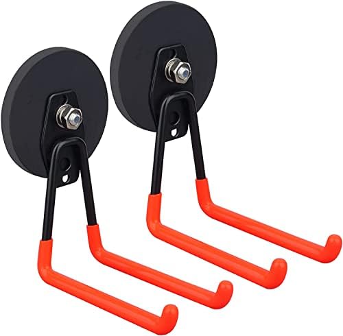 Strong Utility Magnetic Hooks, Anti-Slip Coated Large Magnetic Hooks Heavy Duty by UNUSFIRE
