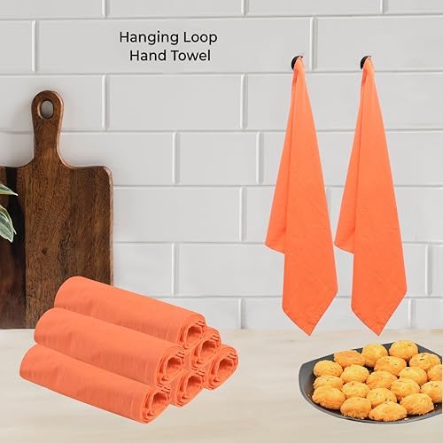 Urban Villa Kitchen Towels Cotton Dish Towels 27”x27” Orange - Image 6