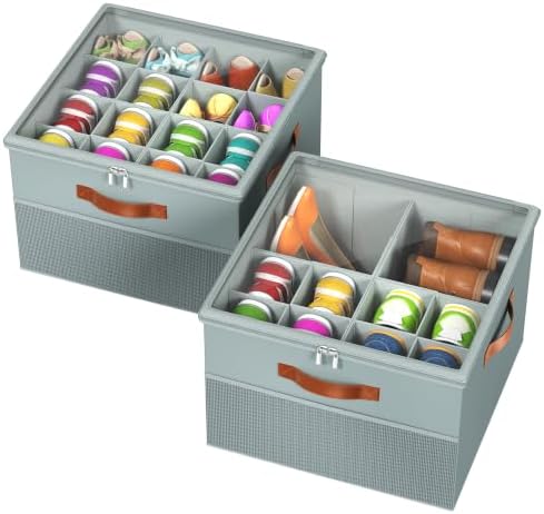 Shoe Organizer for Closet, 2 Pack Foldable Shoe Storage Organizer Box Bin by Unknown