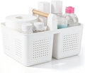JiatuA Portable Shower Caddy Basket Plastic Caddy Organizer Small White by JiatuA