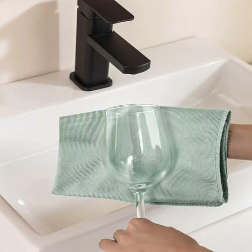 Microfiber Glass Cleaning Cloth 8 Pack, 16 Inch x 12 Inch, Lint Free Quickly - Image 3