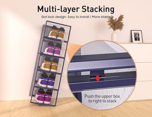 Kuject X-Large Shoe Storage Boxes 12 Pack - Image 3