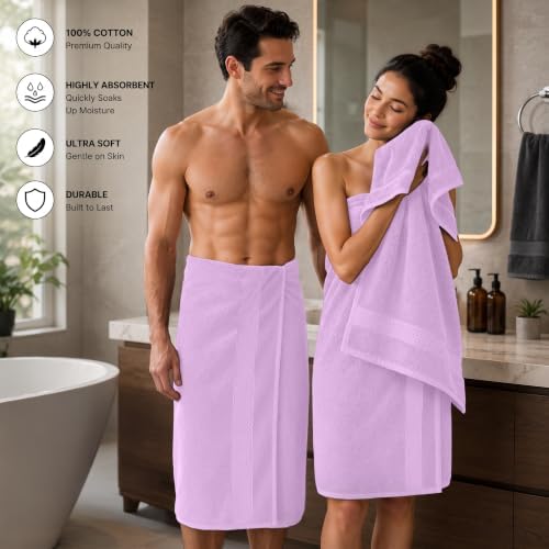 DAN RIVER 600 GSM Cotton Large Bath Towels Set of 4, 27 x 54 Inches - Image 3