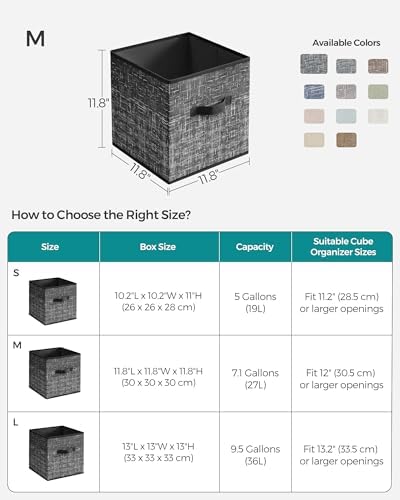 SONGMICS Storage Cubes, 11.8-Inch Foldable Closet Organizers - Image 4