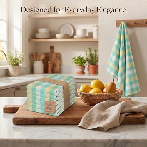 Urban Villa Kitchen Towels Cotton Dish Towels 20”x30” Greensand - Image 5
