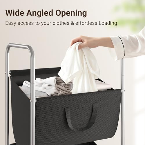 ELYKEN 3-Tier Vertical Rolling Laundry Hamper - Image 5