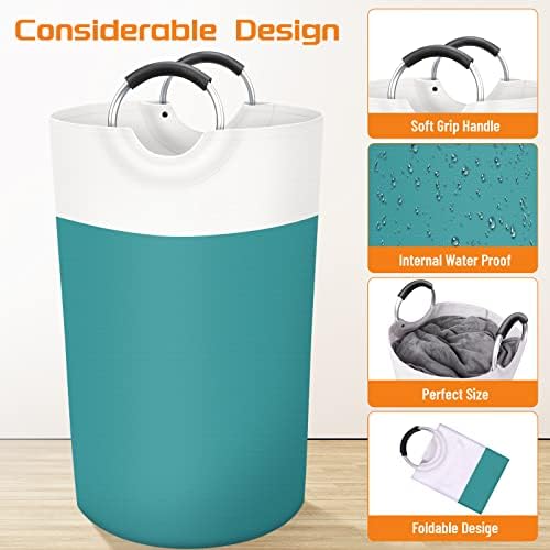 BlissTotes 90L Laundry Basket, Freestanding Collapsible Hamper - Image 3