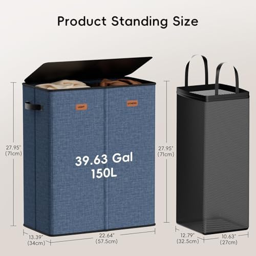 150L Double Laundry Hamper - Image 3