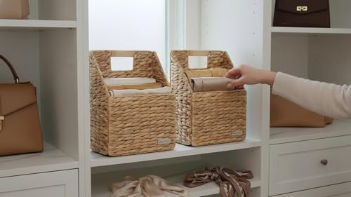 Wicker Hanging Storage Basket, Water Hyacinth Baskets, Wall Decor Hyacinth - Image 3