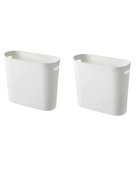Bathroom Small Trash Can, 3 Gallon Slim Plastic by Unknown