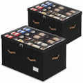 Shoe Organizer for Closet, 2 Pack Shoe Storage Bins Foldable Shoe Storage Box by Vincona
