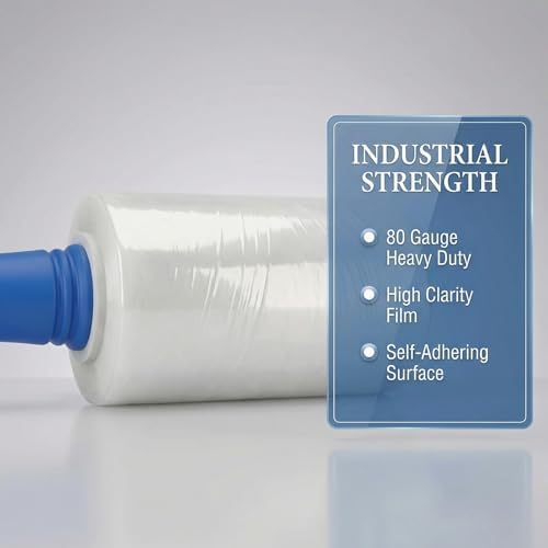 6 Pack Stretch Film Wrap for Moving, 5 Inch x 1000ft 80 Gauge Clear - Image 7