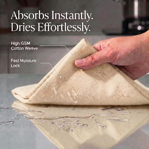 Urban Villa Kitchen Towels Cotton Dish Towels 20”x30” Ivory - Image 2