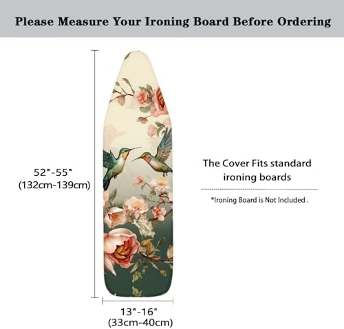 Vintage Flower Ironing Board Cover 15 x 54 Hummingbird Iron Board Cover - Image 6