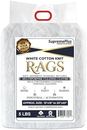 Premium New White Cotton Knit T-Shirt Rags - Image 2