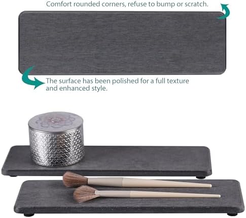 NiuYichee 2Pcs Stone Soap Trays Water Absorbing Diatomite Coaster - Image 5