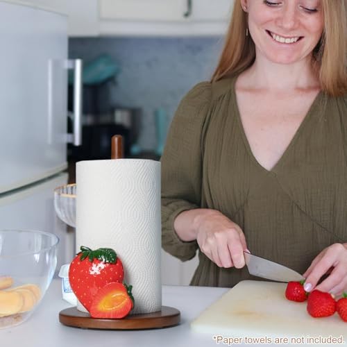 Strawberry Paper Towel Holder Cute Strawberry Kitchen Decor Accessories Red - Image 7