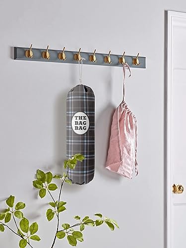 Classic Buffalo Check Plaid Grocery Bags Holder Organizer, Wall Mount Plastic - Image 5