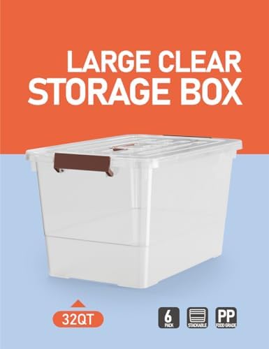 WYT 32 Qt Plastic Clear Storage Bin - Image 4