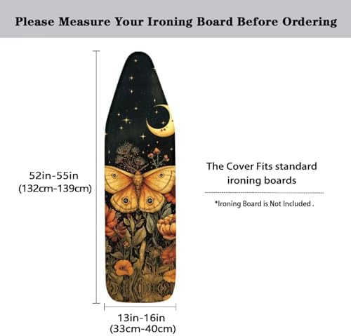 Butterfly Starry Sky Steam Ironing Board Cover, Retro Butterfly Flower Cluster - Image 3