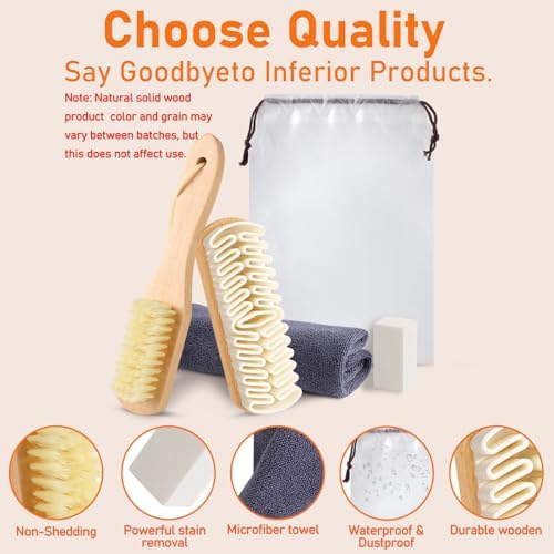 5Pcs Suede Eraser for Shoes, Suede Eraser and Brush, Suede Cleaning Kit - Image 5