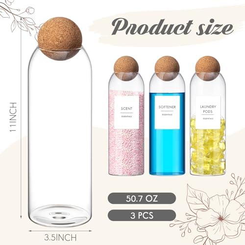 3 Pcs 50.7 oz Glass Laundry Detergent Dispenser - Image 2