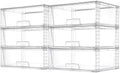Vtopmart 6 Pack Large Clear Stackable Storage Drawers by Vtopmart