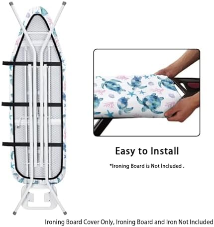 Sea Turtle Design Ironing Board Covers Easy to Install Stain Resistant Hook and - Image 4