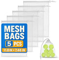 5 Pcs Small Mesh Bags with Tight Closure, 11.8 x 7.48" by TheLittleGreenChange