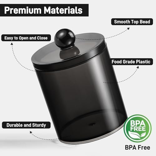 2 Pack Acrylic Qtip Holder Dispenser - Image 2