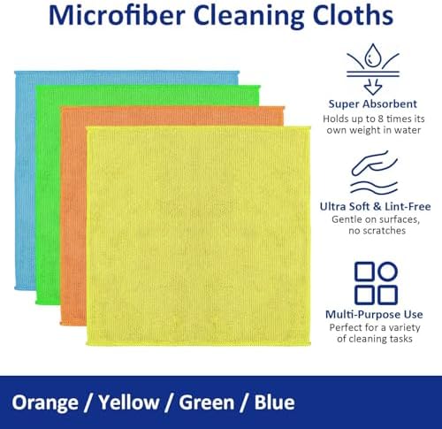 Microfiber Cleaning Cloths, Ultra Absorbent, Streak-Free, and Household Cleaning - Image 2