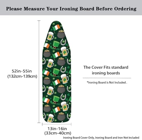 Irish Flag Shamrock Ironing Board Cover, Stretch St. Patrick's Day Hat Beer - Image 5