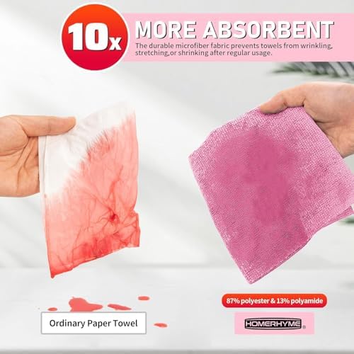 Microfiber Cleaning Cloth, 150 Sheets Tear Away Shop Towels, Reusable Washable - Image 6
