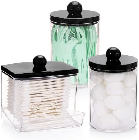 Tbestmax 10oz Cotton Ball Holder Qtips Dispenser, Bathroom Container Organizer by Tbestmax