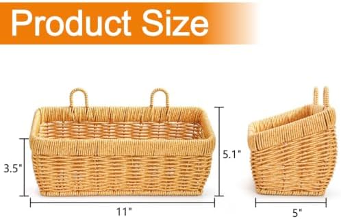 ZEAYEA 2 Pack Cute Small Wall Hanging Basket - Image 2