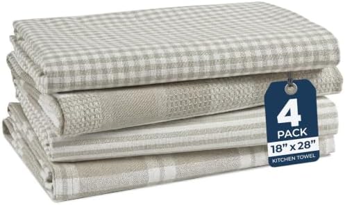 LANE LINEN Cotton Kitchen Towels Set, Quick-Drying Dish Towels, Tea Towels by LaneLinen