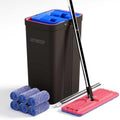 JOYMOOP Mop and Bucket with Wringer Set, Hands Free Flat Floor Mop and Bucket by JOYMOOP
