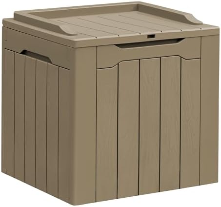 Greesum 31 Gallon Resin Deck Box All Weather Outdoor Storage Boxes by BuynowfromGreesum