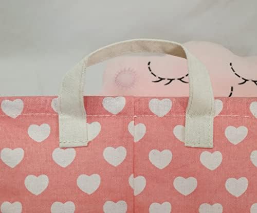 MAIZMZ Girls Storage Basket Pink Valentine's Day Gifts Basket Waterproof - Image 6
